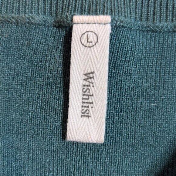 Wishlist Keyhole Sweater Short Sleeveless Top Turquois Size Large - Picture 6 of 7